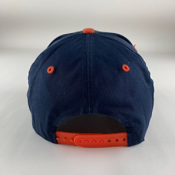 Denver Broncos NFL Vintage Navy Blue Orange Logo Athletic Snapback Hat - Picture 3 of 6